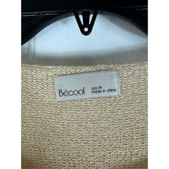 Be Cool Womens Tan Sweater Size M - Picture 2 of 4